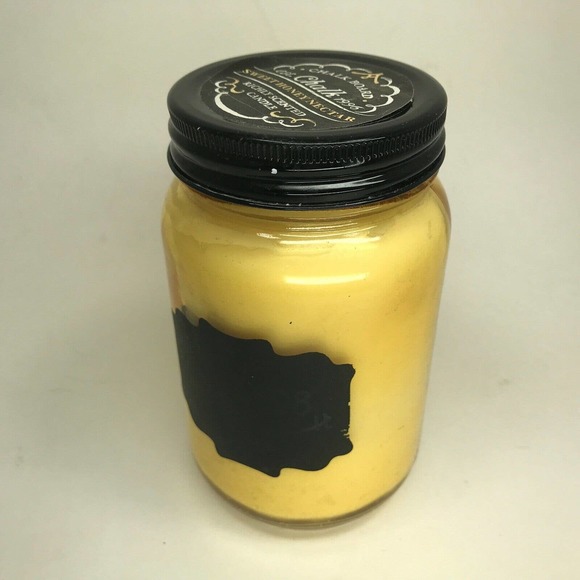 Chalk Board Candle Sweet Honey Nectar Glass Jar Ball DW Home - Picture 2 of 8